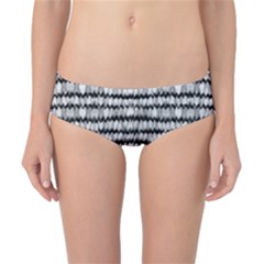 Abstract Wavy Black And White Pattern Classic Bikini Bottoms by dflcprints