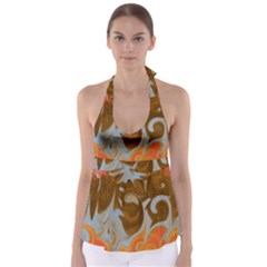 Fire And Water Babydoll Tankini Top by digitaldivadesigns