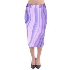 Marbled Ultra Violet Velvet Midi Pencil Skirt by NouveauDesign