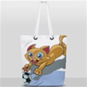 Cat Ball Play Funny Game Playing Full Print Rope Handle Tote (Small) View2