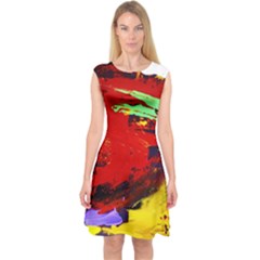 Balboa   Island On A Sand 19 Capsleeve Midi Dress by bestdesignintheworld