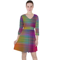 Colorful Sheet Ruffle Dress by LoolyElzayat
