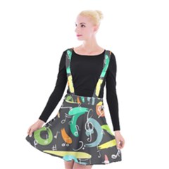 Repetition Seamless Child Sketch Suspender Skater Skirt by Nexatart