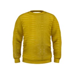 Yellow Alligator Skin Kids  Sweatshirt by LoolyElzayat