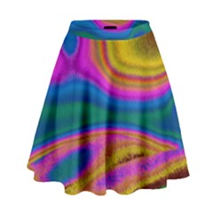 Colorful Waves High Waist Skirt by LoolyElzayat
