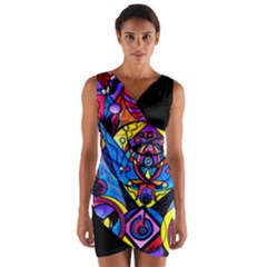 The Time Wielder - Wrap Front Bodycon Dress by tealswan