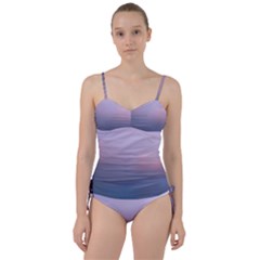 Blue Pink Clouds Sweetheart Tankini Set by LoolyElzayat
