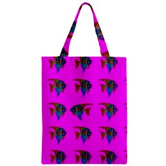Opposite Way Fish Swimming Zipper Classic Tote Bag by Sapixe
