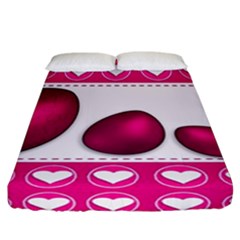 Love Celebration Easter Hearts Fitted Sheet (california King Size) by Sapixe