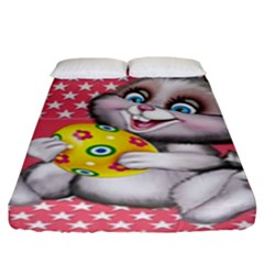 Illustration Rabbit Easter Fitted Sheet (king Size) by Sapixe