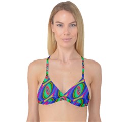 Ellipse Pattern Elliptical Fractal Reversible Tri Bikini Top by Sapixe