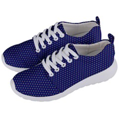 Blue Fractal Art Honeycomb Mathematics Men s Lightweight Sports Shoes by Sapixe