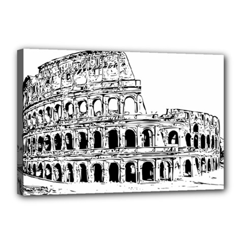 Line Art Architecture Canvas 18  X 12  by Sapixe