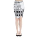 Line Art Architecture Midi Wrap Pencil Skirt View1