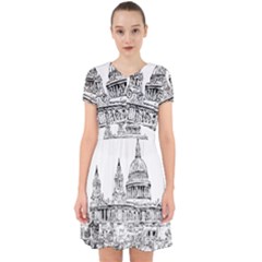 Line Art Architecture Church Adorable In Chiffon Dress by Sapixe