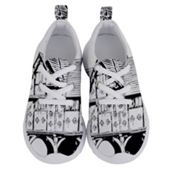 Line Art Architecture Vintage Old Running Shoes by Sapixe