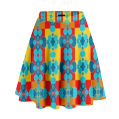 Pop Art Abstract Design Pattern High Waist Skirt by Sapixe
