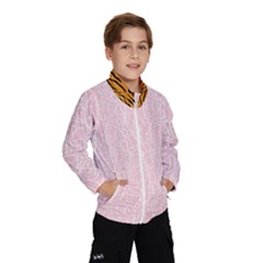 Elios Shirt Faces In White Outlines On Pale Pink Cmbyn Windbreaker (kids) by PodArtist
