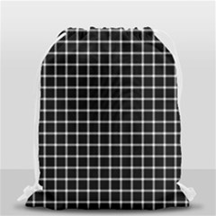 Black And White Optical Illusion Dots And Lines Drawstring Bag (small) by PodArtist