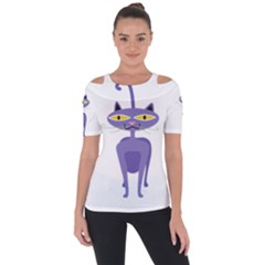 Cat Clipart Animal Cartoon Pet Short Sleeve Top by Sapixe