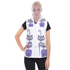 Cat Clipart Animal Cartoon Pet Women s Button Up Vest by Sapixe