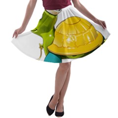 Turtle Sea Turtle Leatherback Turtle A-line Skater Skirt by Sapixe