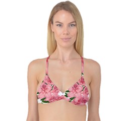 Flower Plant Blossom Bloom Vintage Reversible Tri Bikini Top by Sapixe