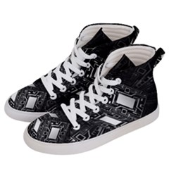 Technoid Future Robot Science Women s Hi-top Skate Sneakers by Sapixe