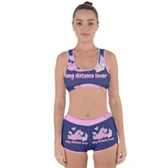 Long Distance Lover - Cute Unicorn Racerback Boyleg Bikini Set by Valentinaart