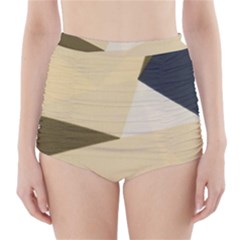 Fabric Textile Texture Abstract High-waisted Bikini Bottoms by Sapixe