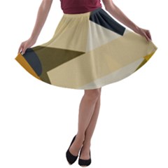 Fabric Textile Texture Abstract A-line Skater Skirt by Sapixe