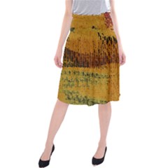 Fabric Textile Texture Abstract Midi Beach Skirt by Sapixe