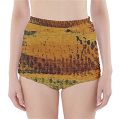 Fabric Textile Texture Abstract High-waisted Bikini Bottoms by Sapixe
