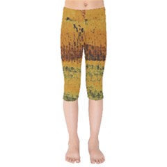 Fabric Textile Texture Abstract Kids  Capri Leggings  by Sapixe