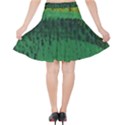 Green Fabric Textile Macro Detail Velvet High Waist Skirt View2
