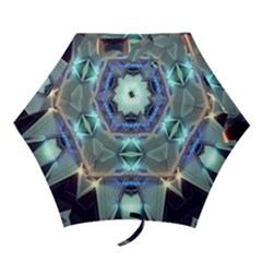 Abstract Glow Kaleidoscopic Light Mini Folding Umbrellas by Sapixe