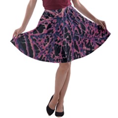 Fabric Textile Texture Macro Photo A-line Skater Skirt by Sapixe