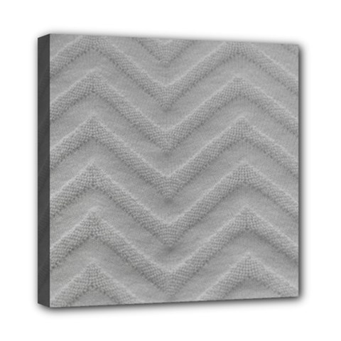 White Fabric Pattern Textile Mini Canvas 8  X 8  by Sapixe