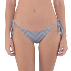 White Fabric Pattern Textile Reversible Bikini Bottom by Sapixe