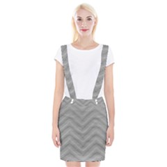 White Fabric Pattern Textile Braces Suspender Skirt by Sapixe