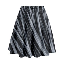 Fractal Mathematics Abstract High Waist Skirt by Sapixe