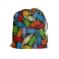 Colored Pencils Pens Paint Color Drawstring Pouches (extra Large) by Sapixe