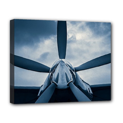 Propeller - Sky Challenger Deluxe Canvas 20  X 16   by FunnyCow