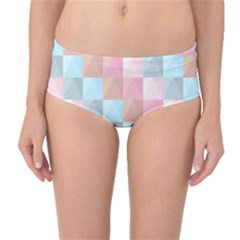 Abstract Pattern Background Pastel Mid-waist Bikini Bottoms by Nexatart