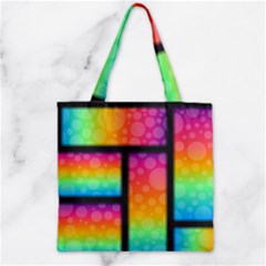 Background Colorful Abstract Zipper Grocery Tote Bag by Nexatart