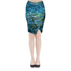 Water Color Yellow Midi Wrap Pencil Skirt by FunnyCow