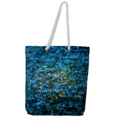 Water Color Yellow Full Print Rope Handle Tote (large) by FunnyCow