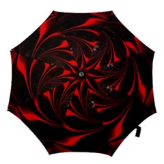 Abstract Curve Dark Flame Pattern Hook Handle Umbrellas (small) by Nexatart