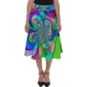Retro Wave Background Pattern Perfect Length Midi Skirt View1
