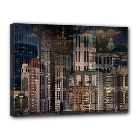 Architecture City Home Window Canvas 16  X 12  by Nexatart